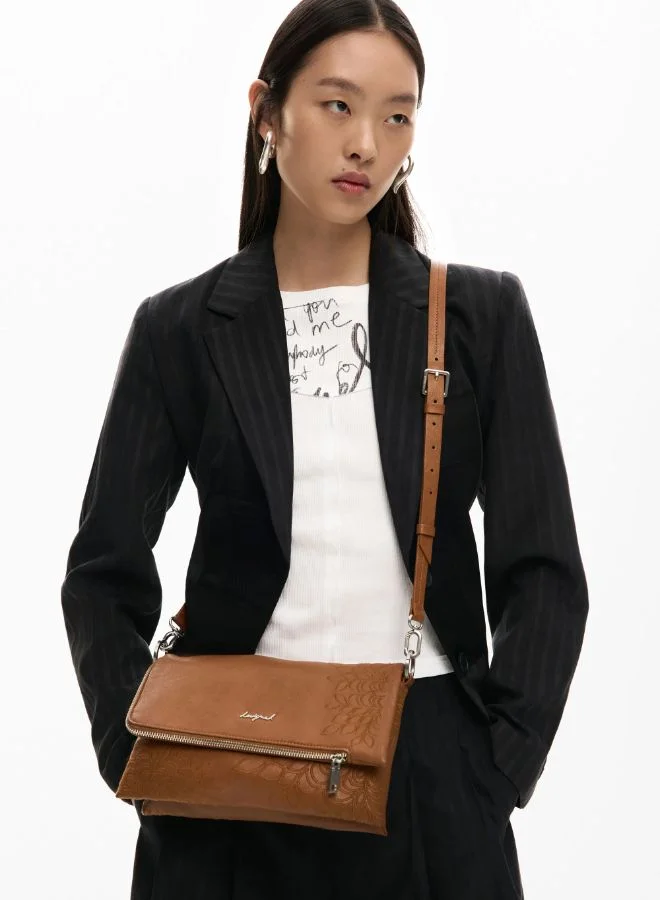 DESIGUAL Brown Medium logo charm bag for Women | Best Price UAE